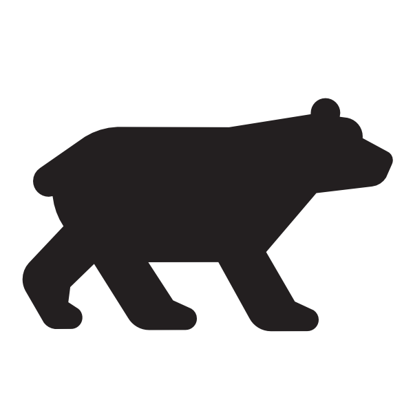 Black Bear Silhouette Clip Art