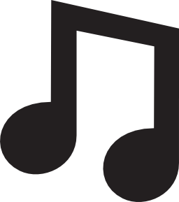Black Music Note Icon