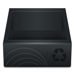 Black Recycle Bin Icon