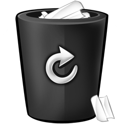 Black Recycle Bin Icon