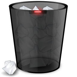 Black Recycle Bin Icon