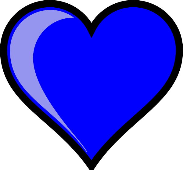 Blue Cartoon Heart Clip Art