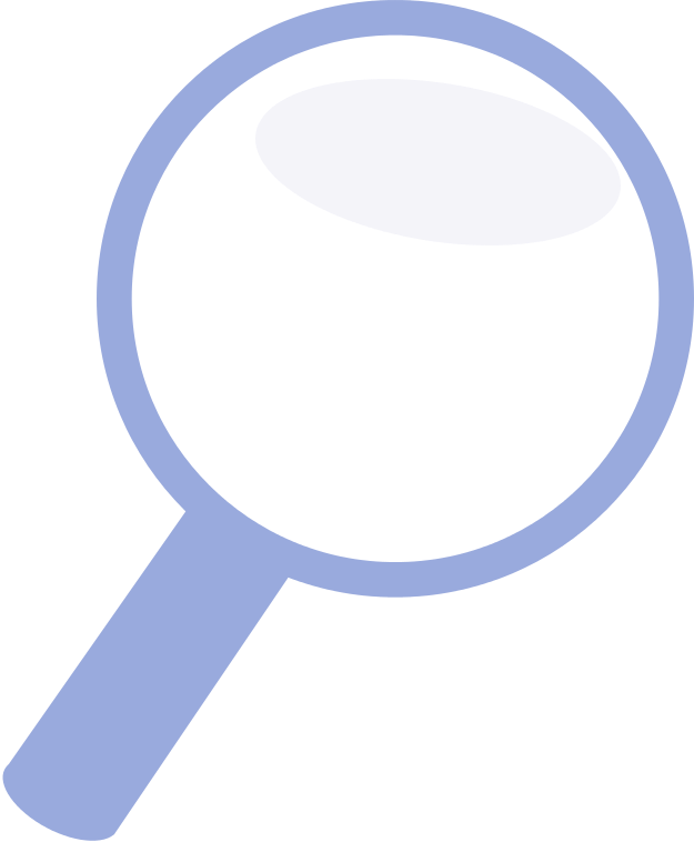 Blue Magnifying Glass Icon