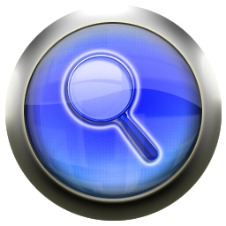 Blue Magnifying Glass Icon