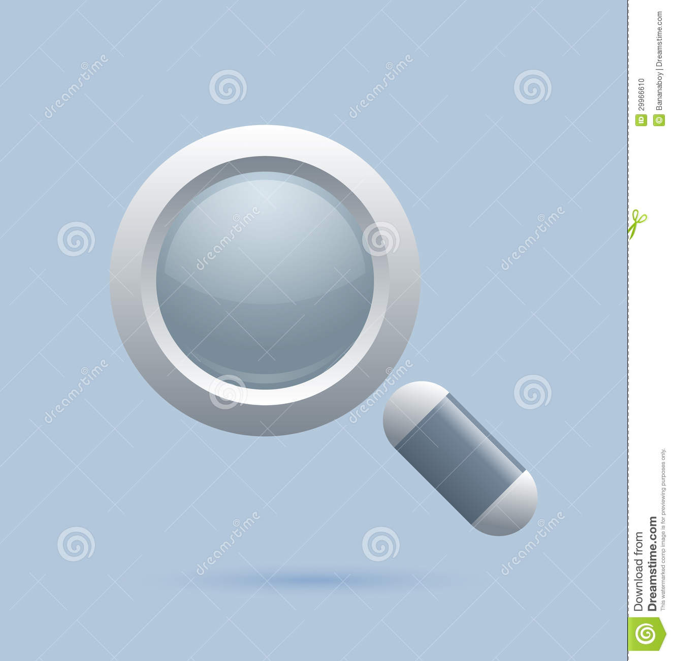 Blue Magnifying Glass Icon