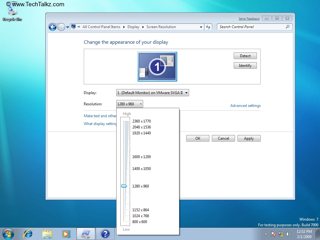 Change Screen Display Size Windows 7