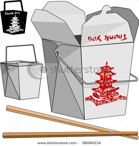 Chinese Food Box Clip Art