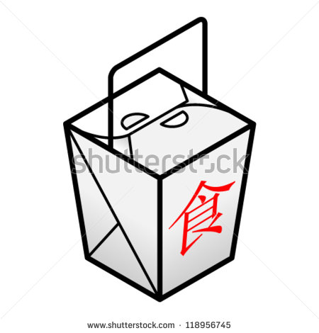 Chinese Take Out Box Cartoon