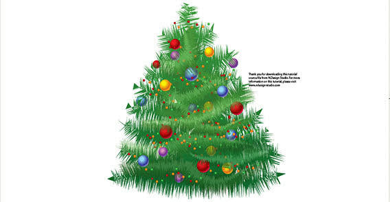 Christmas Tree Vector Art Free