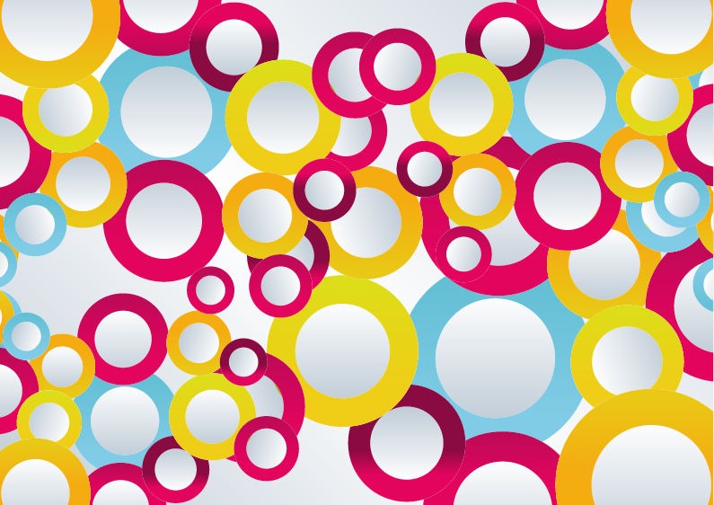 Colorful Circles Free Vectors