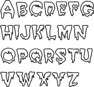 Creepy Letter Fonts Alphabet