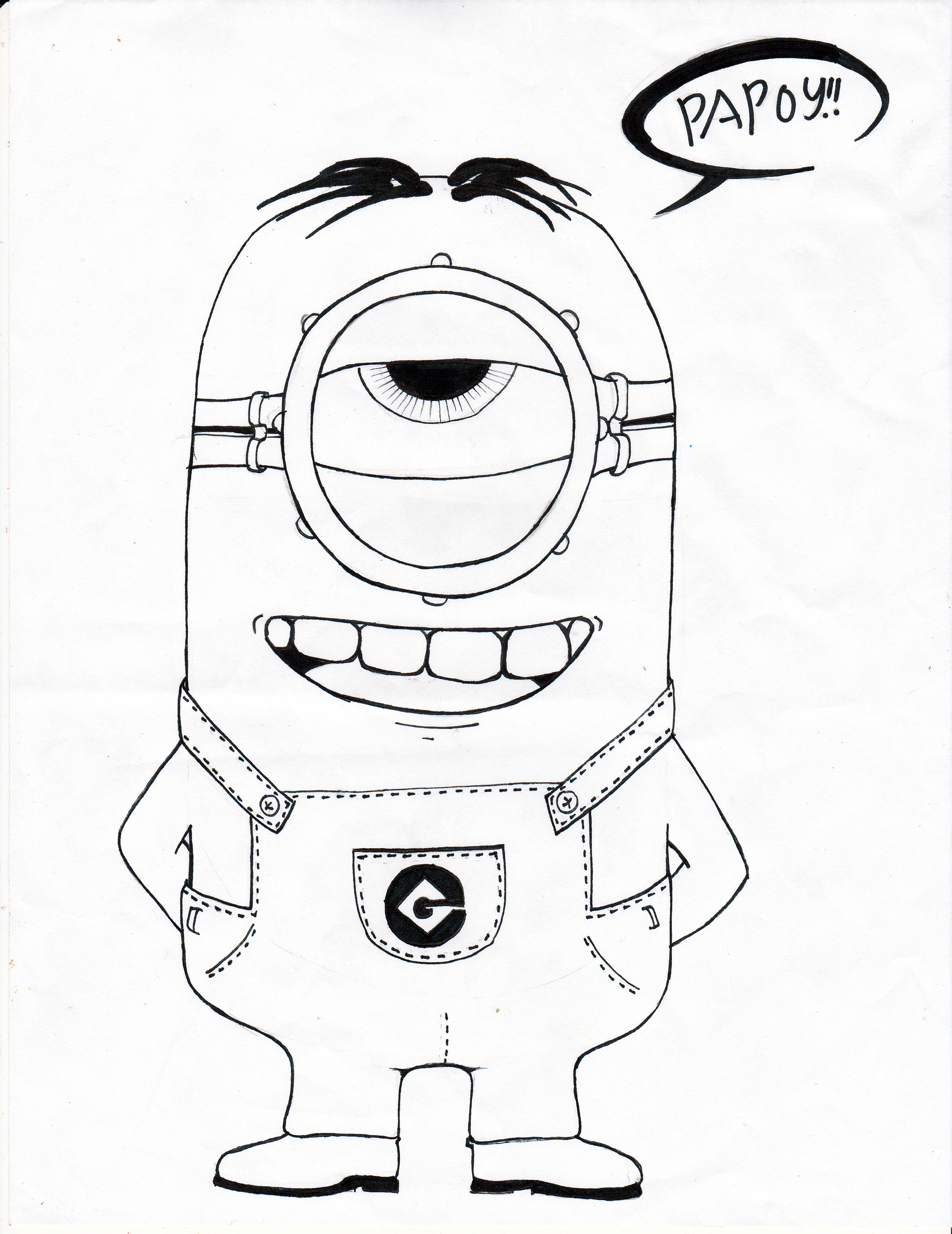 Despicable Me Minion Cartoon Drawings