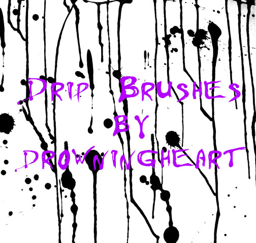 Dripping Paint Photoshop Brushes