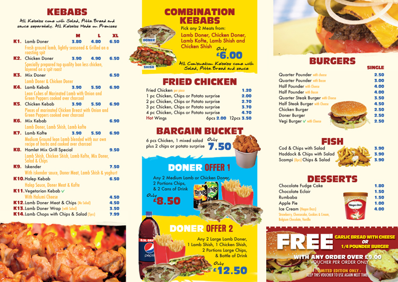 Fast Food Menu Design