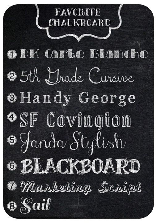 Favorite Chalkboard Font Free