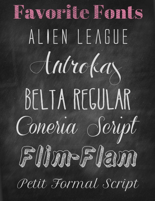 Favorite Chalkboard Font Free