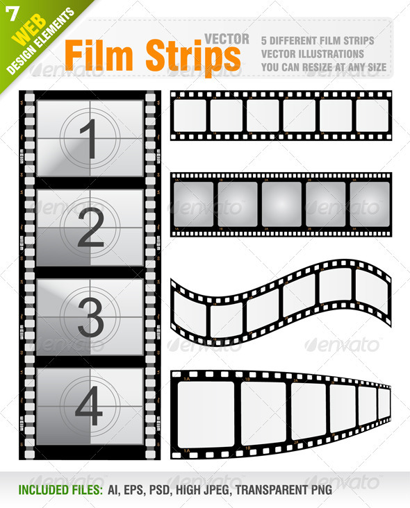 Film Strip Transparent Vector