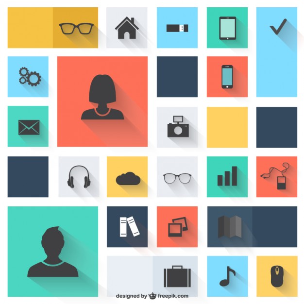 Flat Icons Vector Free