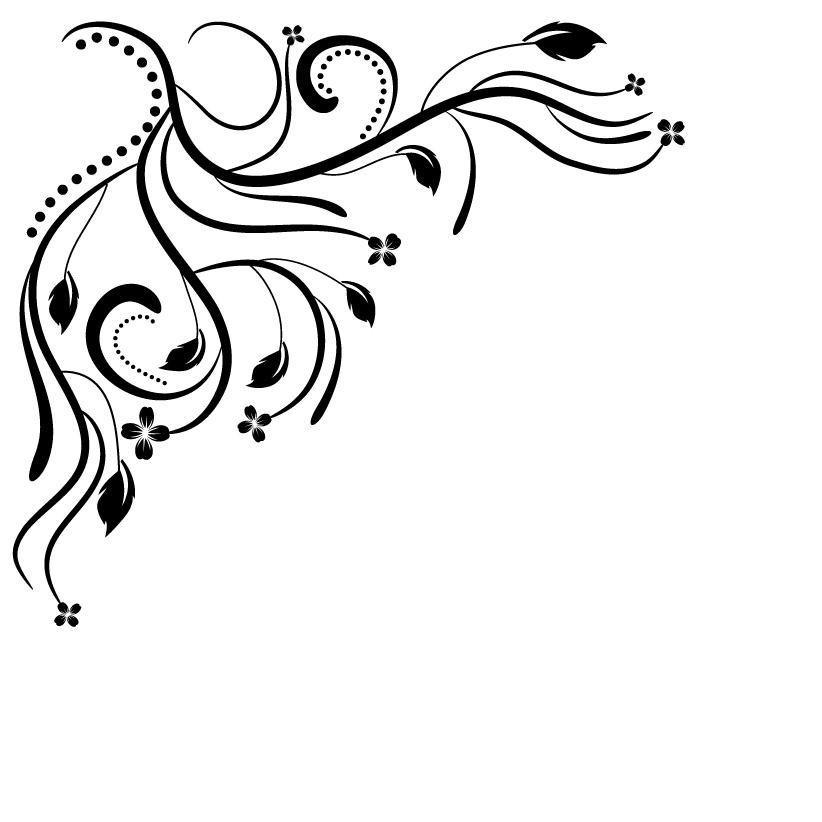 Floral Corner Clip Art Scrolls Floral Corner Clip Art Scrolls