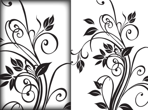 Flower Swirl Floral Vector