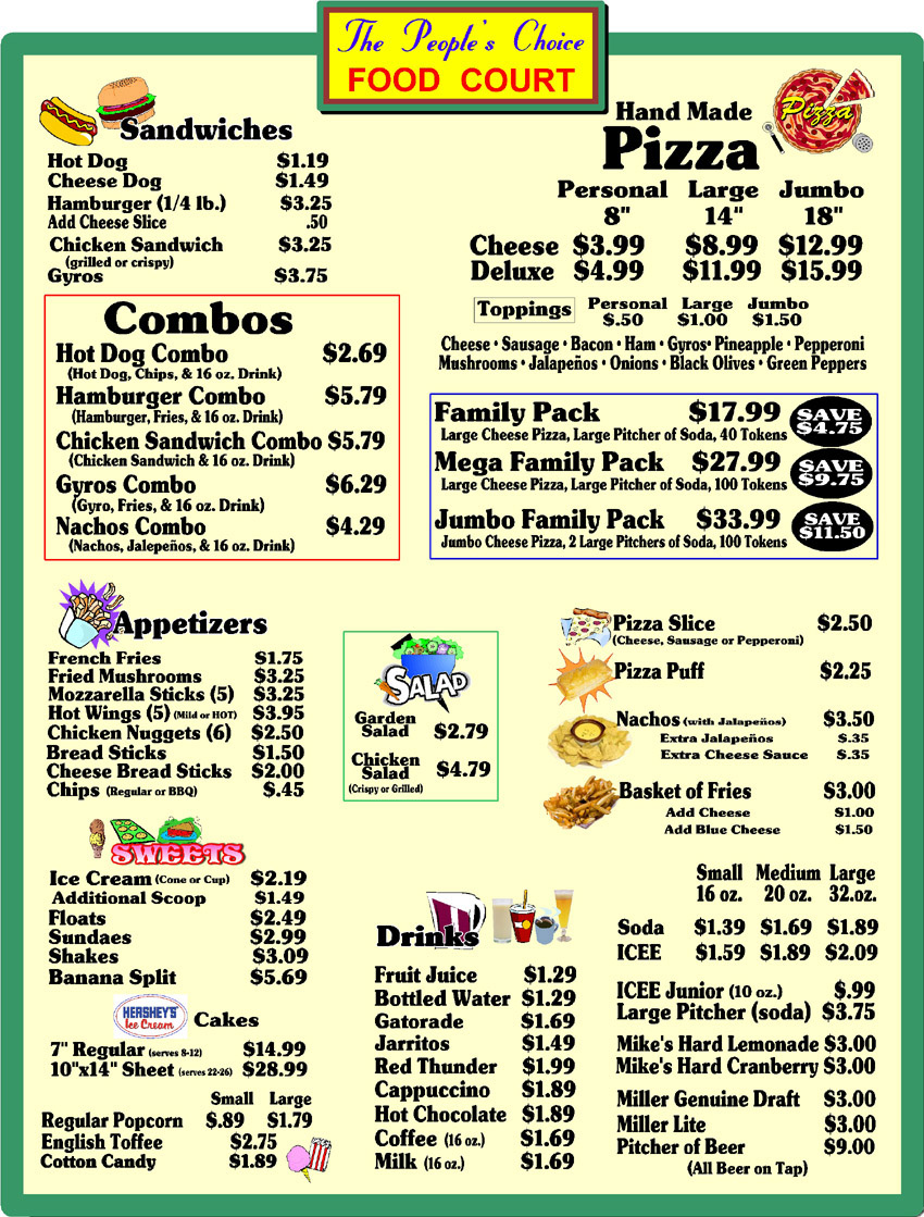 Food Restaurant Menus with Prices