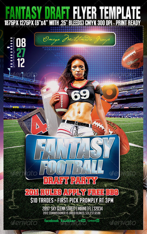 Football Party Flyer Template