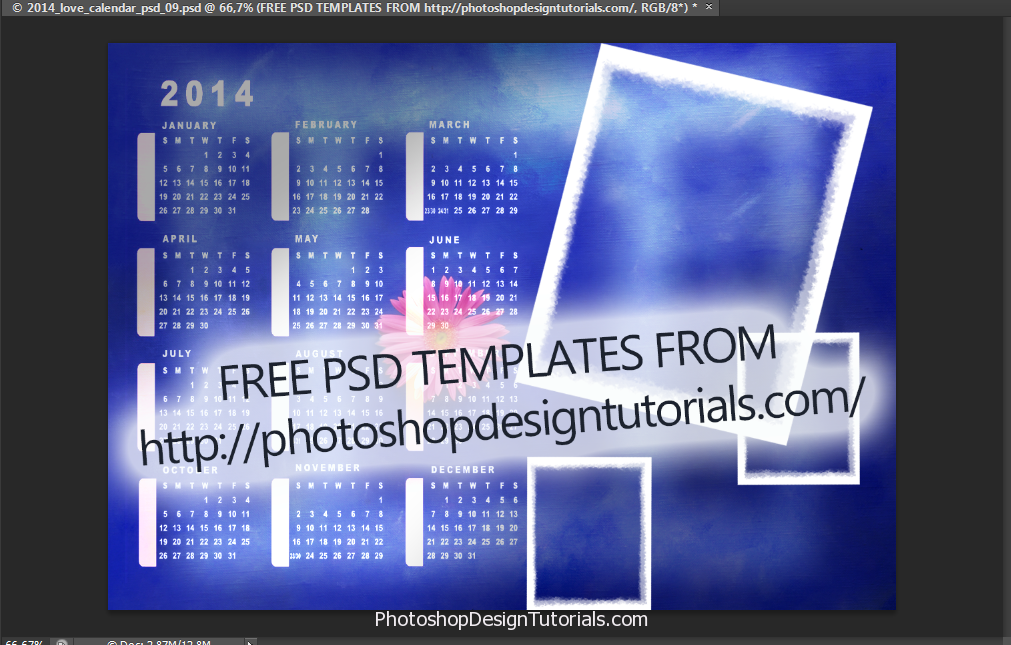 calendar 2014 photoshop free download