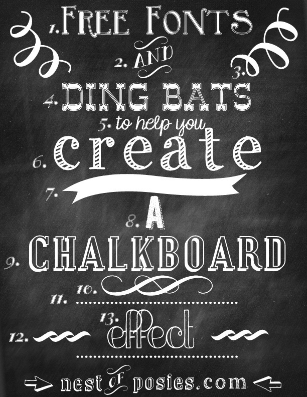 12 Free Chalkboard Font Photoshop Images