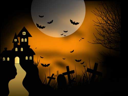 Free Halloween Vector Haunted House