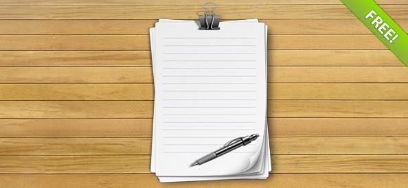 9 Lined Paper Template PSD Images