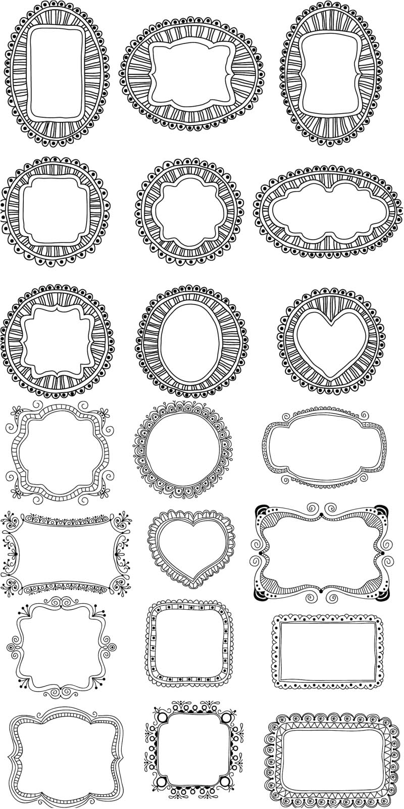 20 Ornate Frame Vector Images