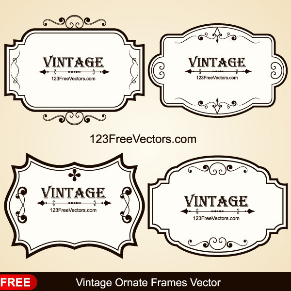 Free Ornate Vintage Frame Vector