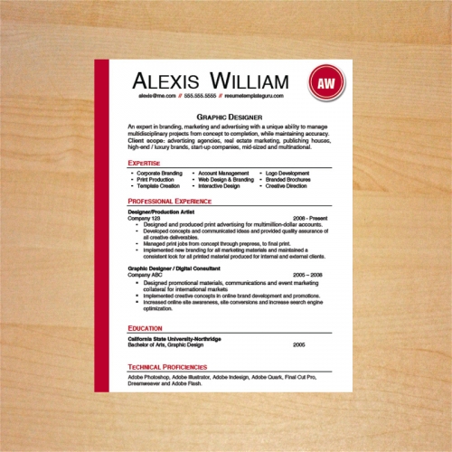 Graphic Design Resume Cover Letter Template