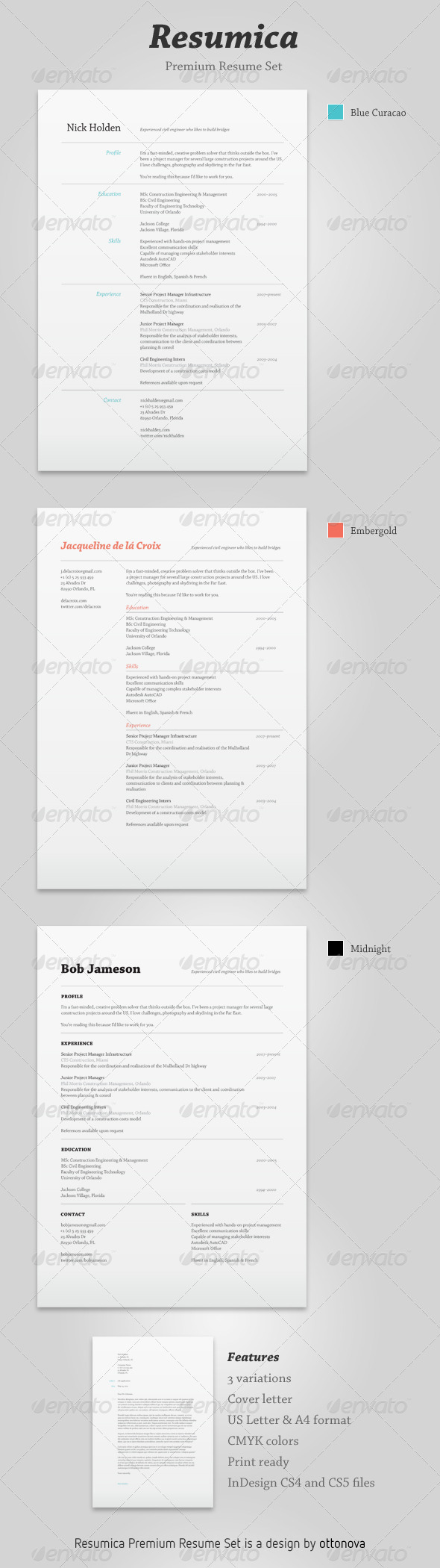 Graphic Design Resume Cover Letter Template