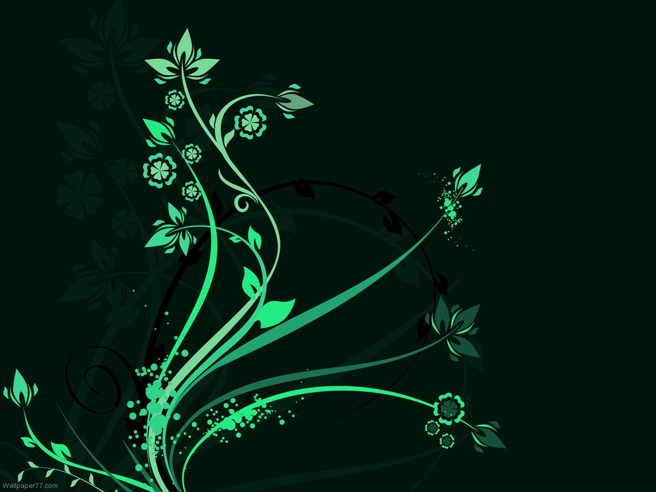 Green Abstract Swirl Vector