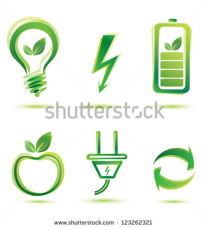 Green Energy Icons Vector