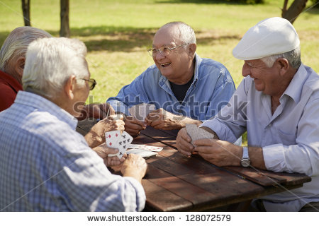 Group of Old People Having Fun