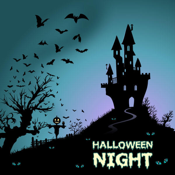 Halloween Haunted House Vector