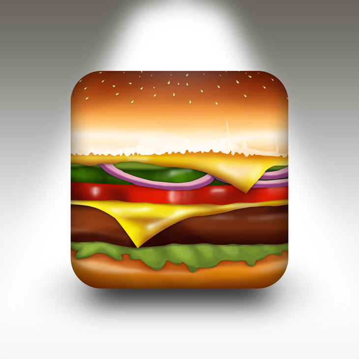 Hamburger Computer Icon Hamburger Computer Icon