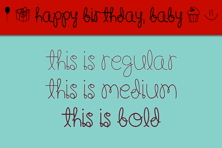 Happy Birthday Baby Font