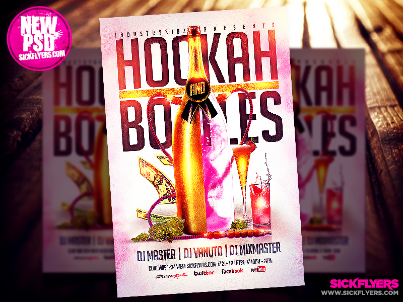 Hookah Flyer Template PSD