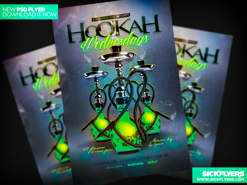 Hookah Lounge Flyer PSD