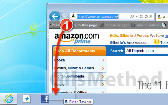 Internet Explorer Taskbar Windows 7