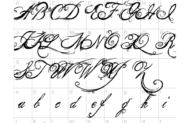 King and Queen Tattoo Font