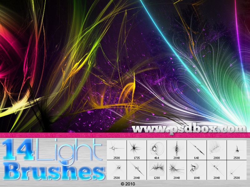 9 Light Streak PSD Images