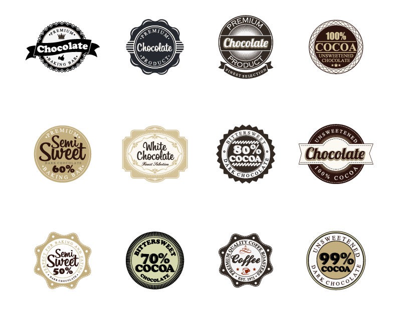 Logo Free Vector Retro Badges