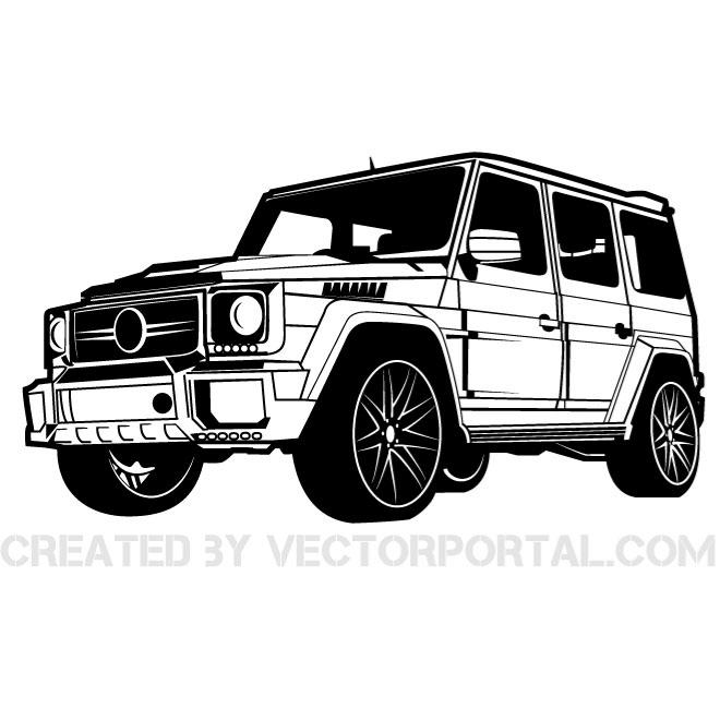 Mercede Car Vector Art