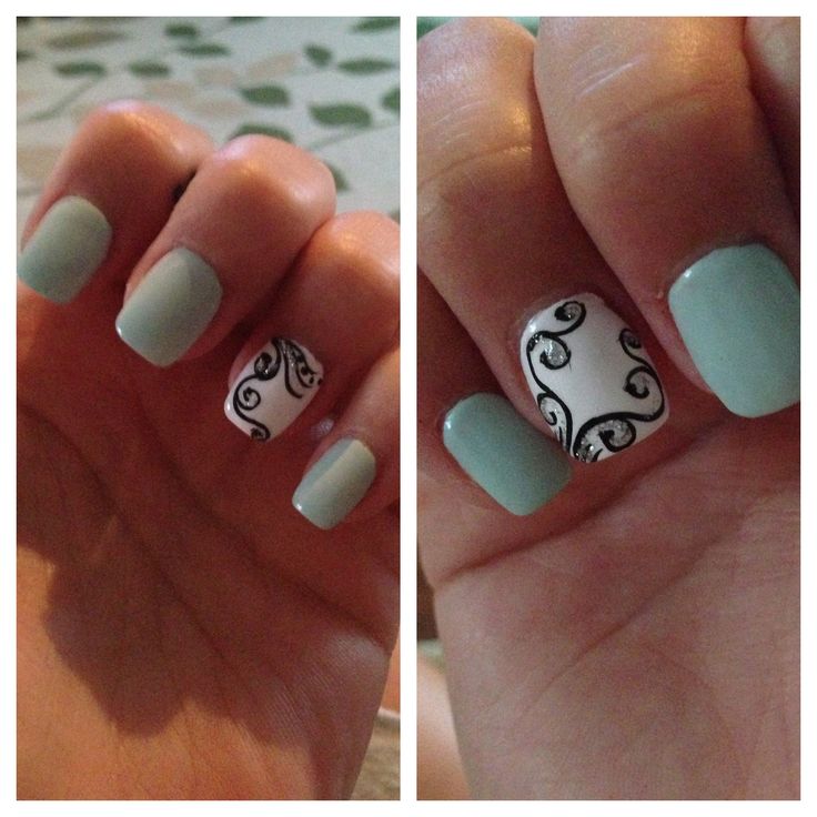 Mint Nail Art