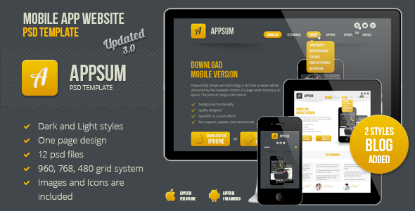 Mobile App Design Template PSD Mobile App Design Template PSD