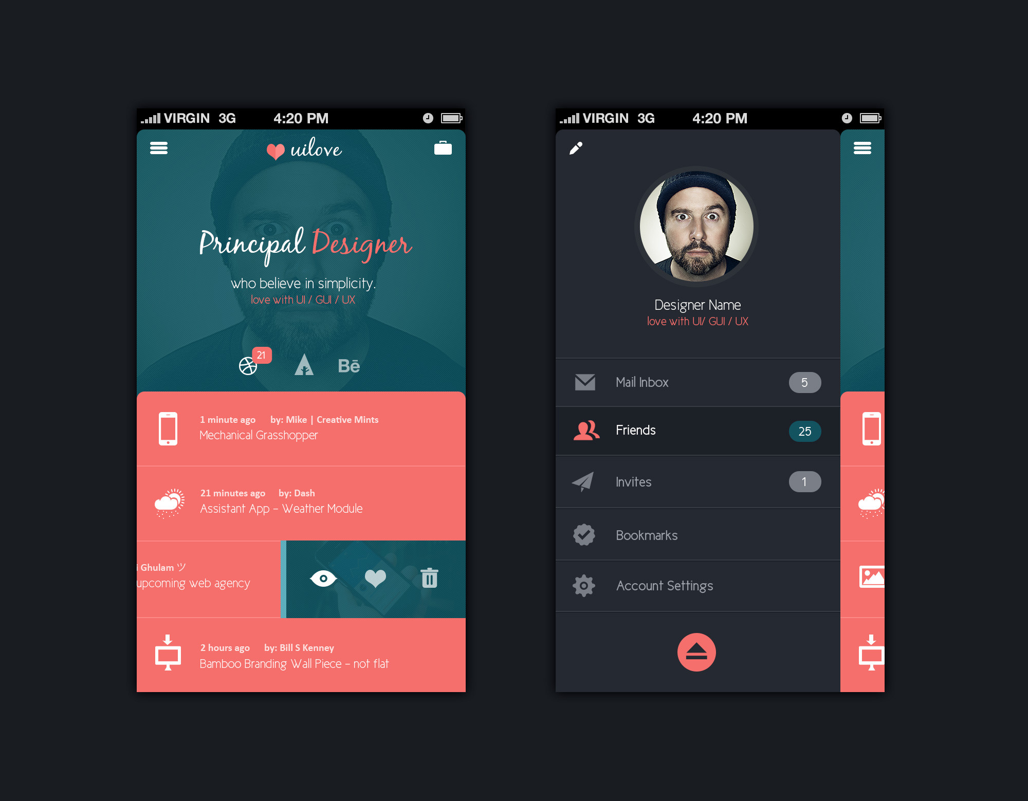 13 Mobile- App Template PSD Images